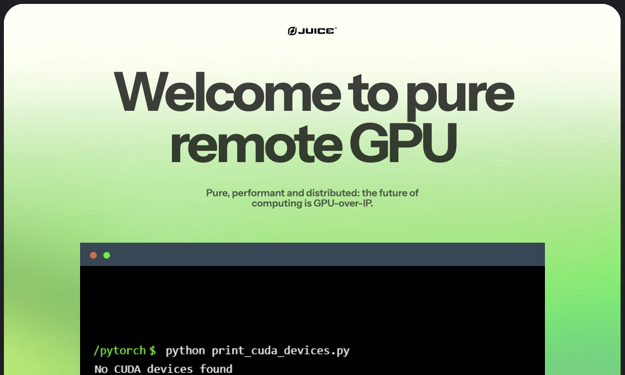 Juice — интерфейс