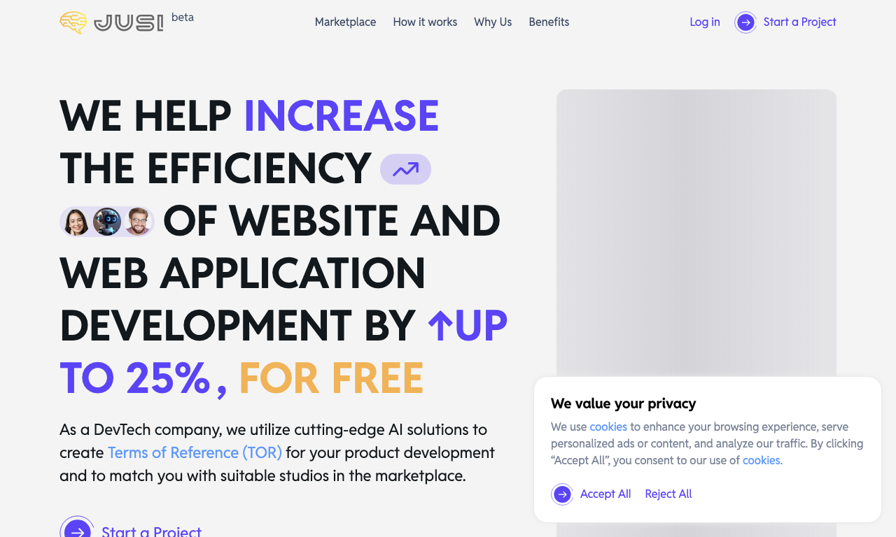 Jusi — интерфейс