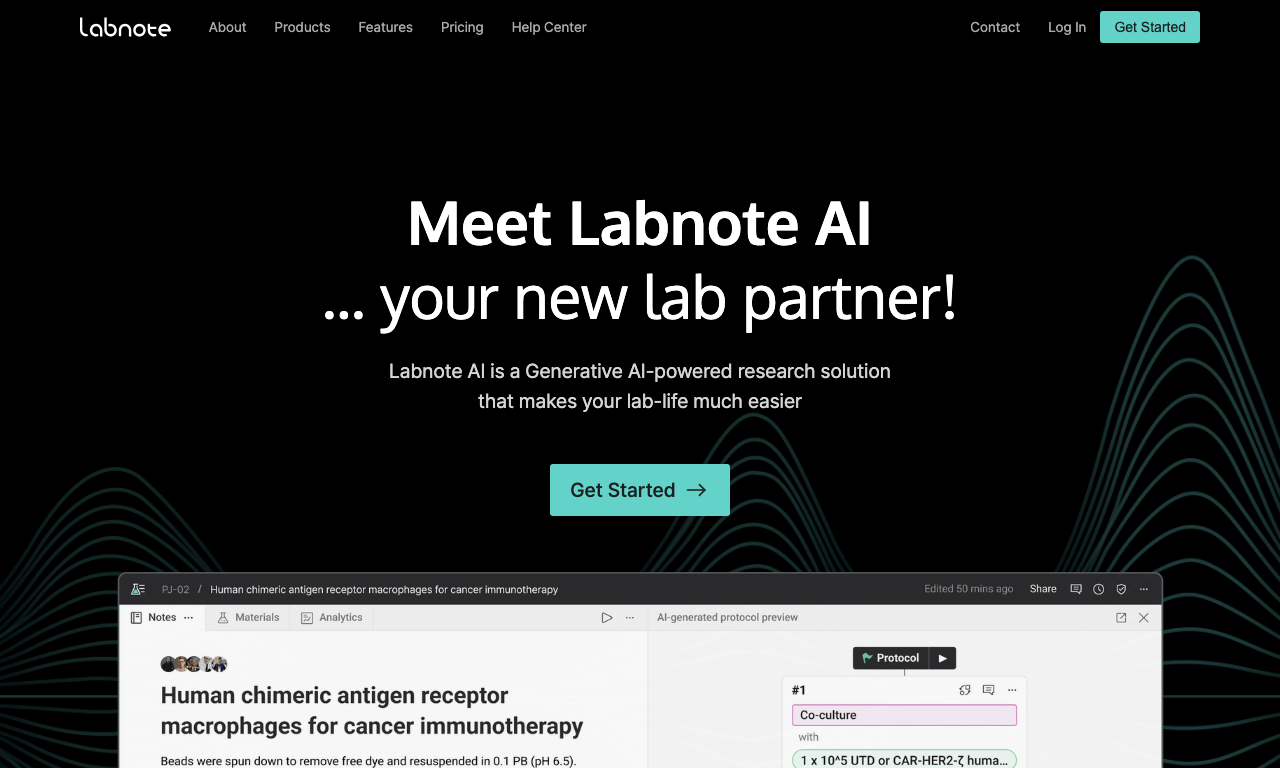 Labnote AI — интерфейс