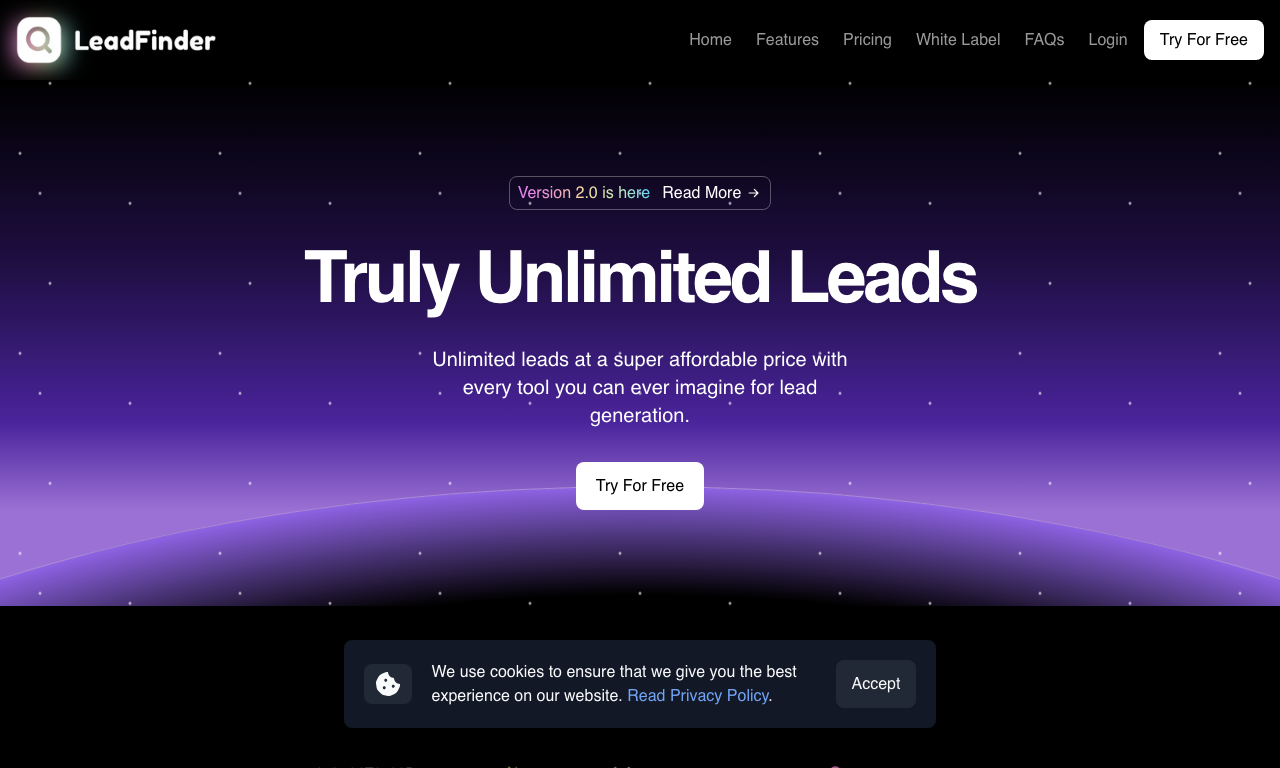 LeadFinder — интерфейс