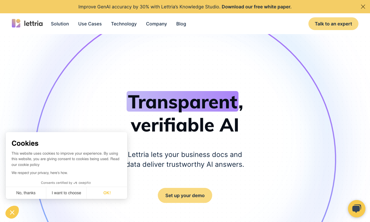 Lettria — интерфейс