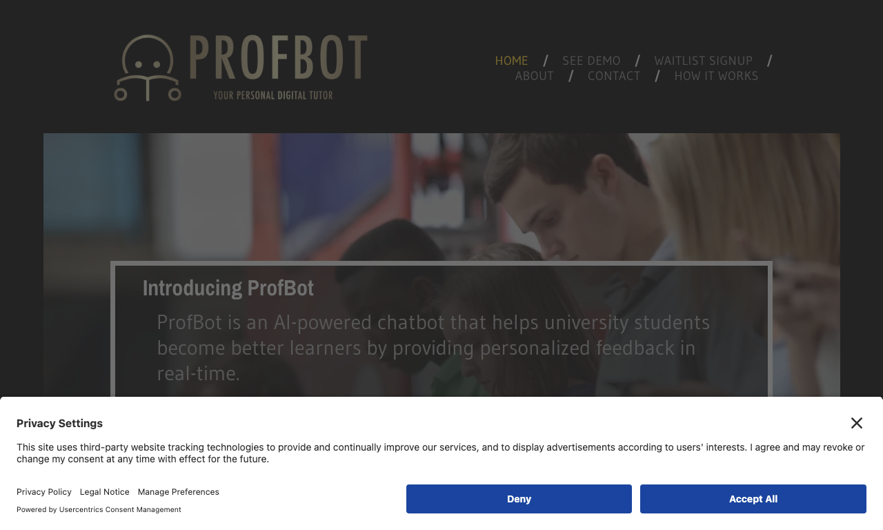 ProfBot — интерфейс