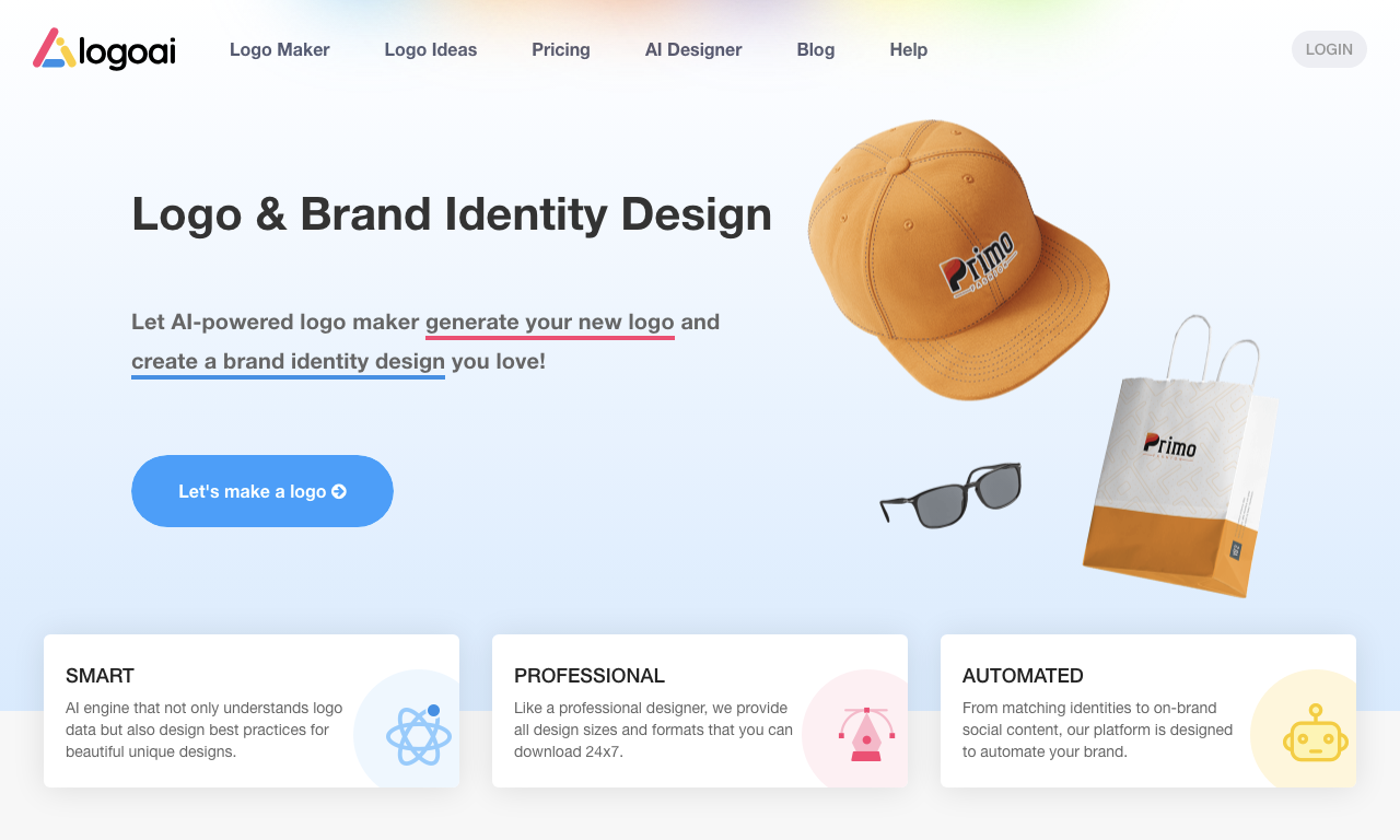 LogoAI — интерфейс