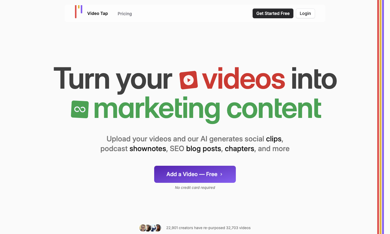 Videotap — интерфейс