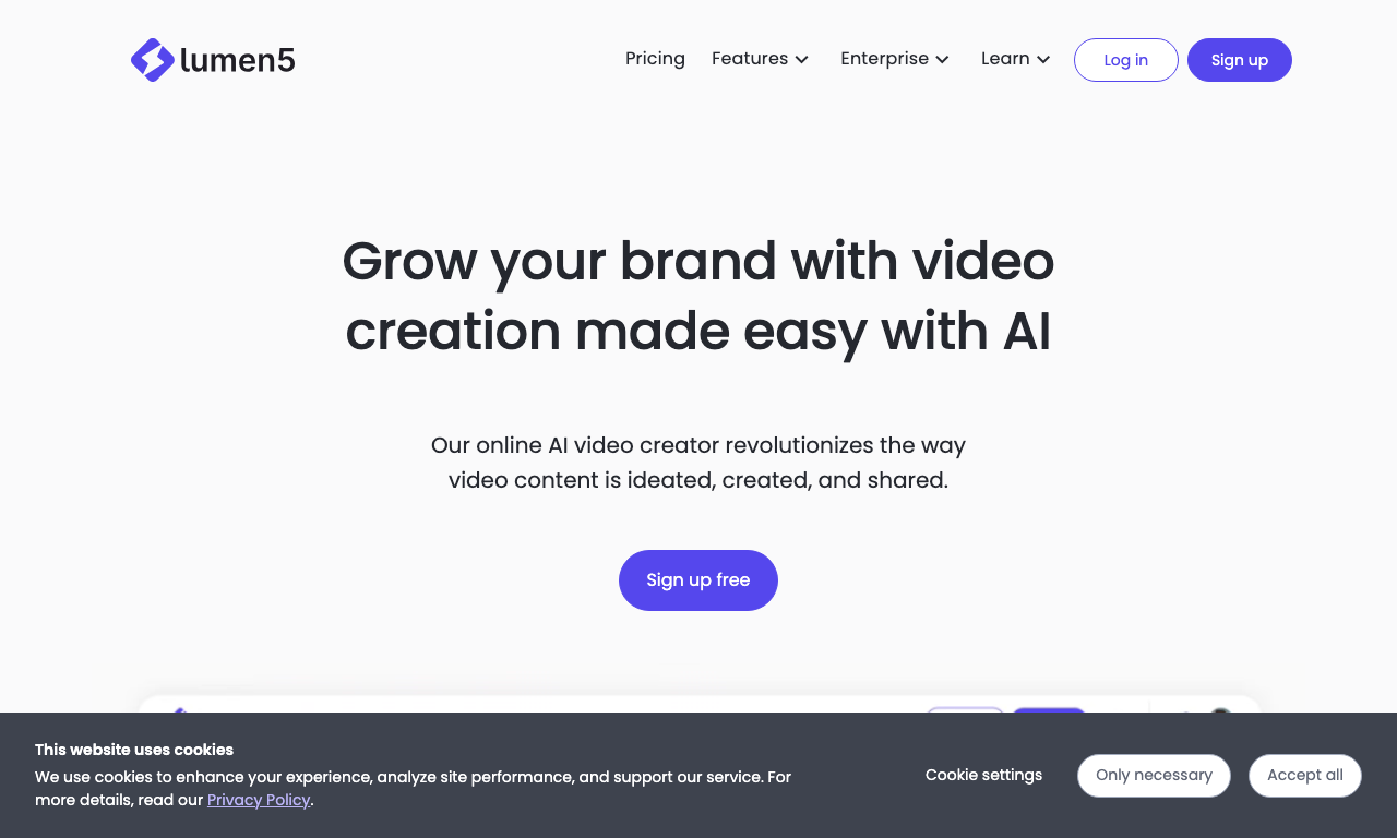 Lumen5 — интерфейс