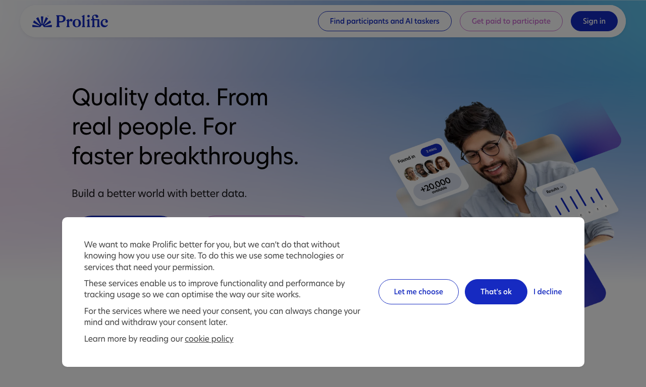 prolific.com — интерфейс
