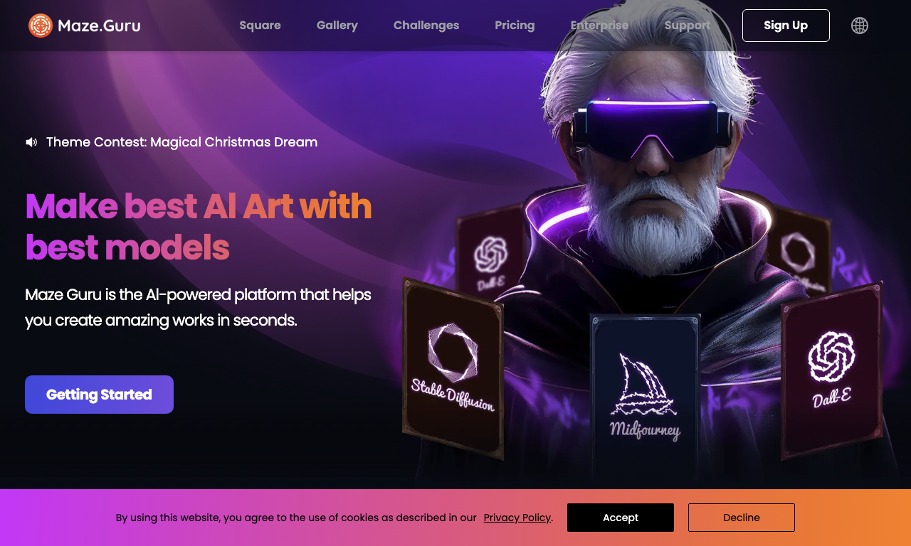 Maze AI — интерфейс