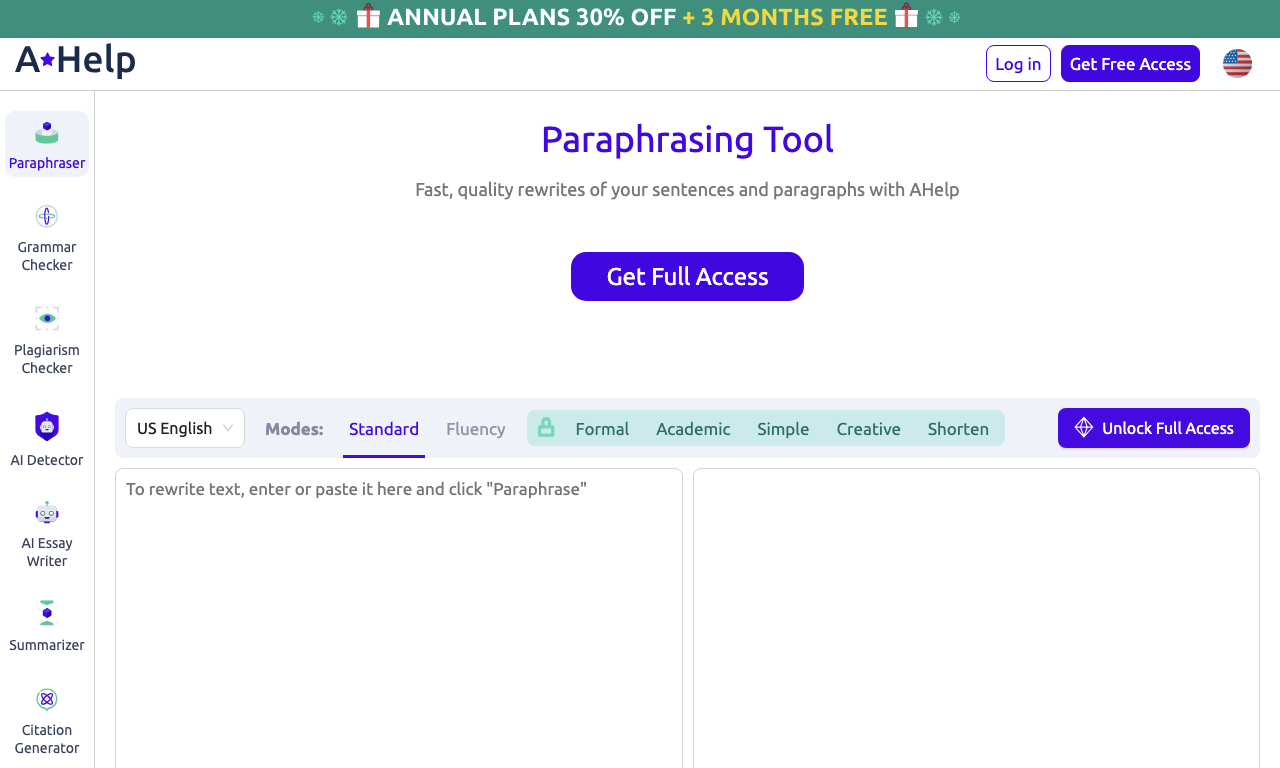 AcademicHelp Paraphraser — превью