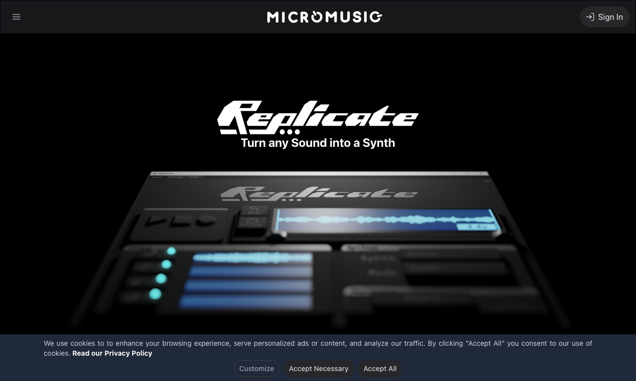 MicroMusic — интерфейс