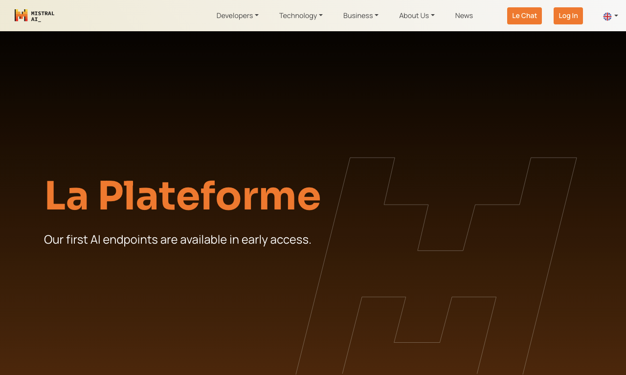 Mistral-medium — интерфейс