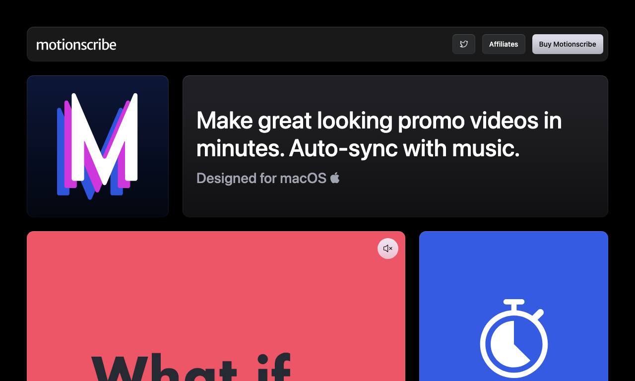 Motionscribe — превью