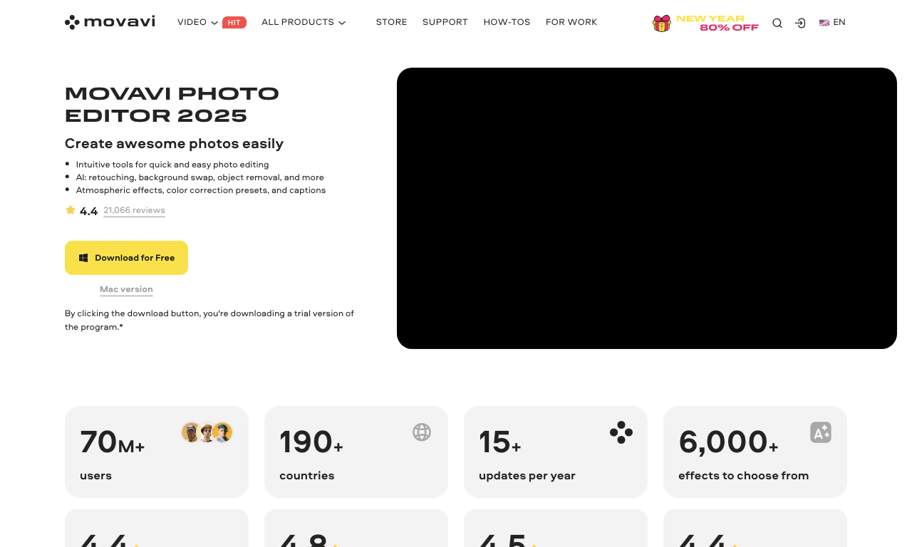 Movavi Picverse — интерфейс