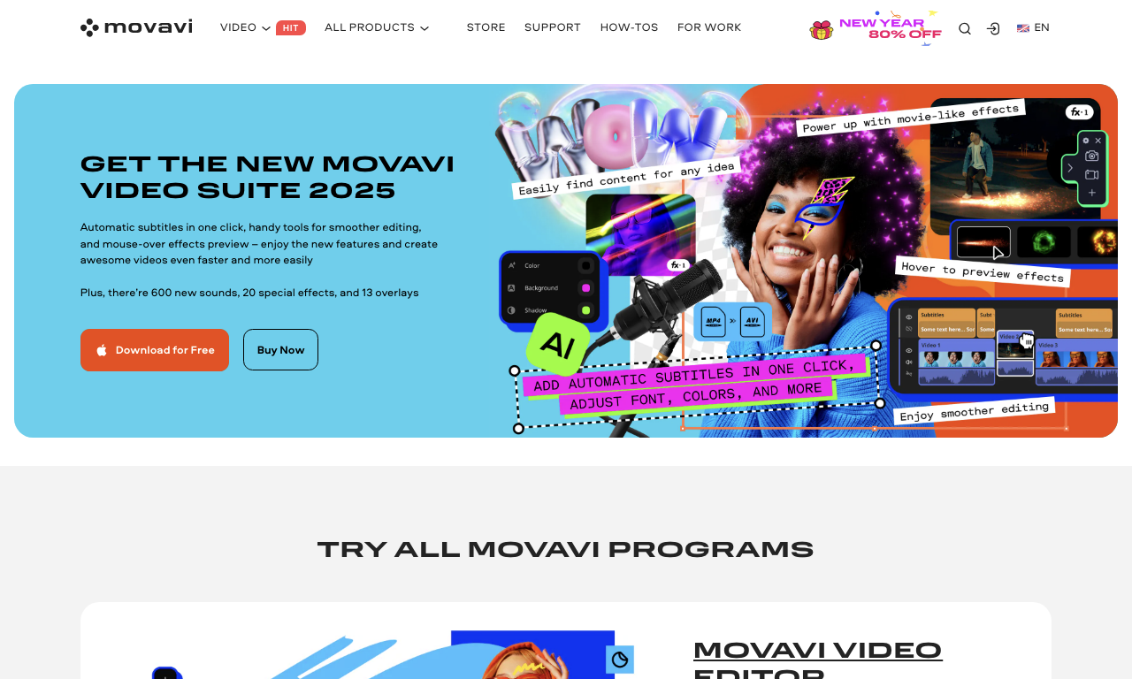 Movavi Video Editor — превью