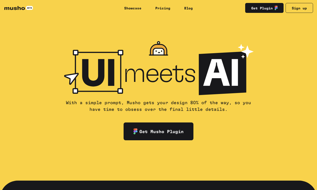 Musho AI — интерфейс