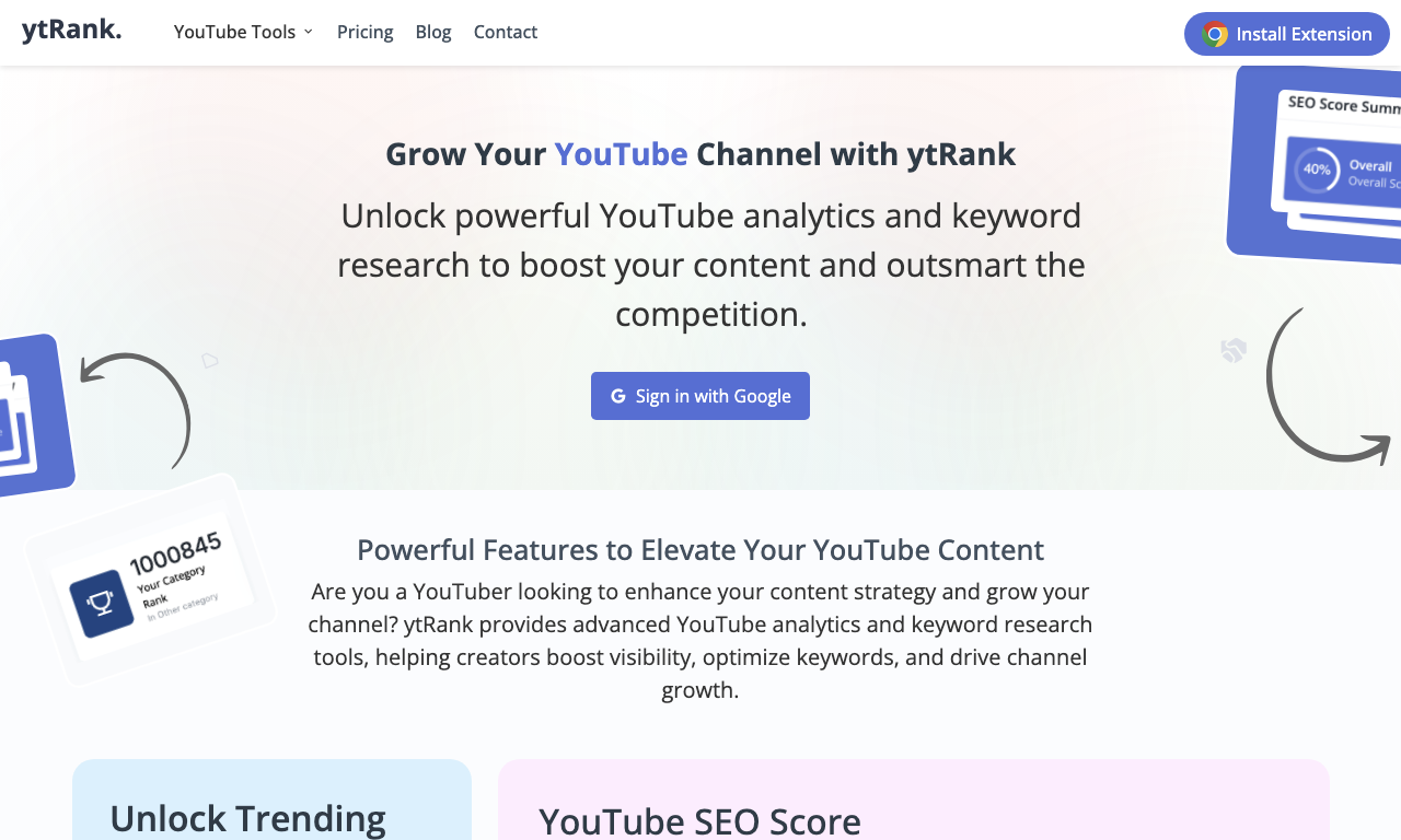 ytRank AI — превью