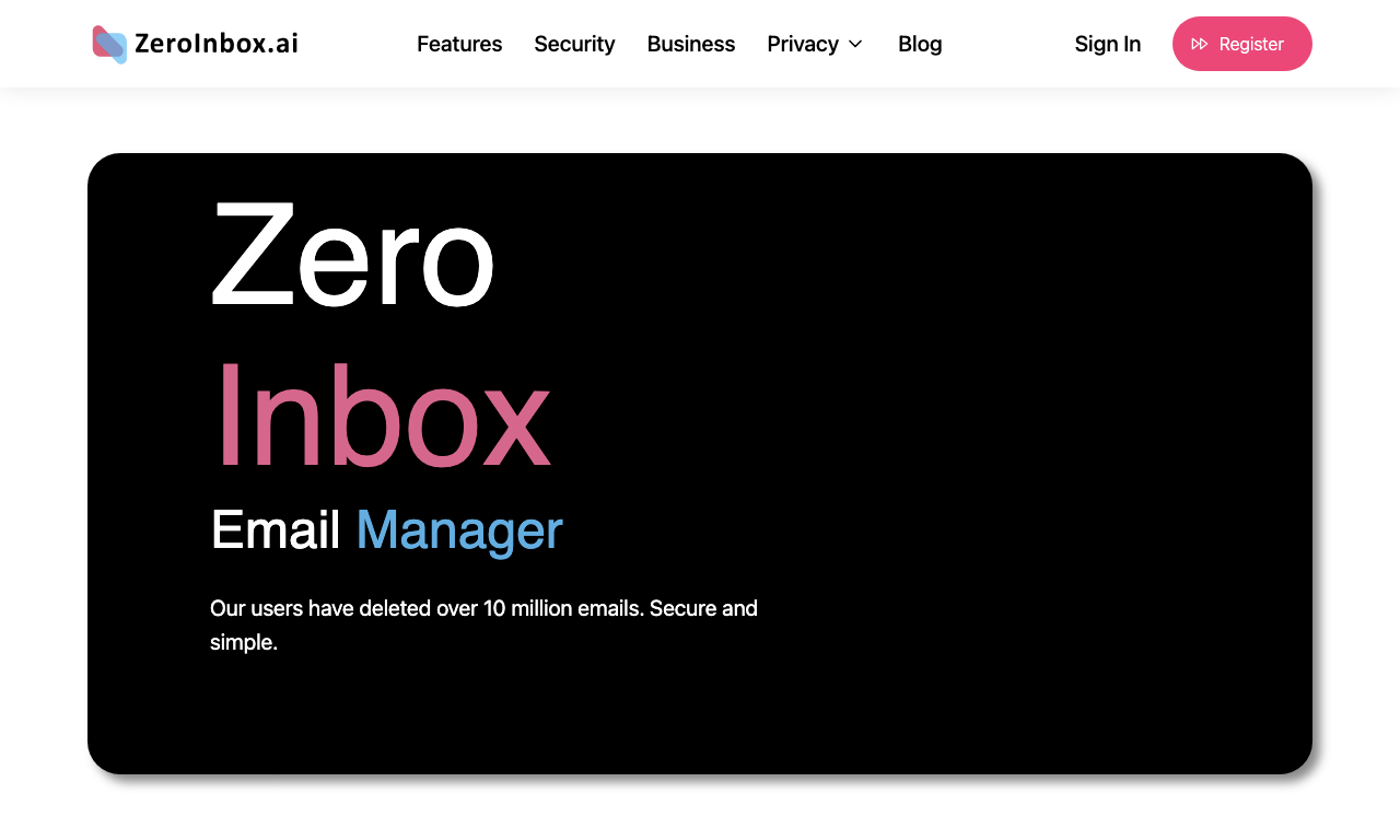 ZeroInbox — превью