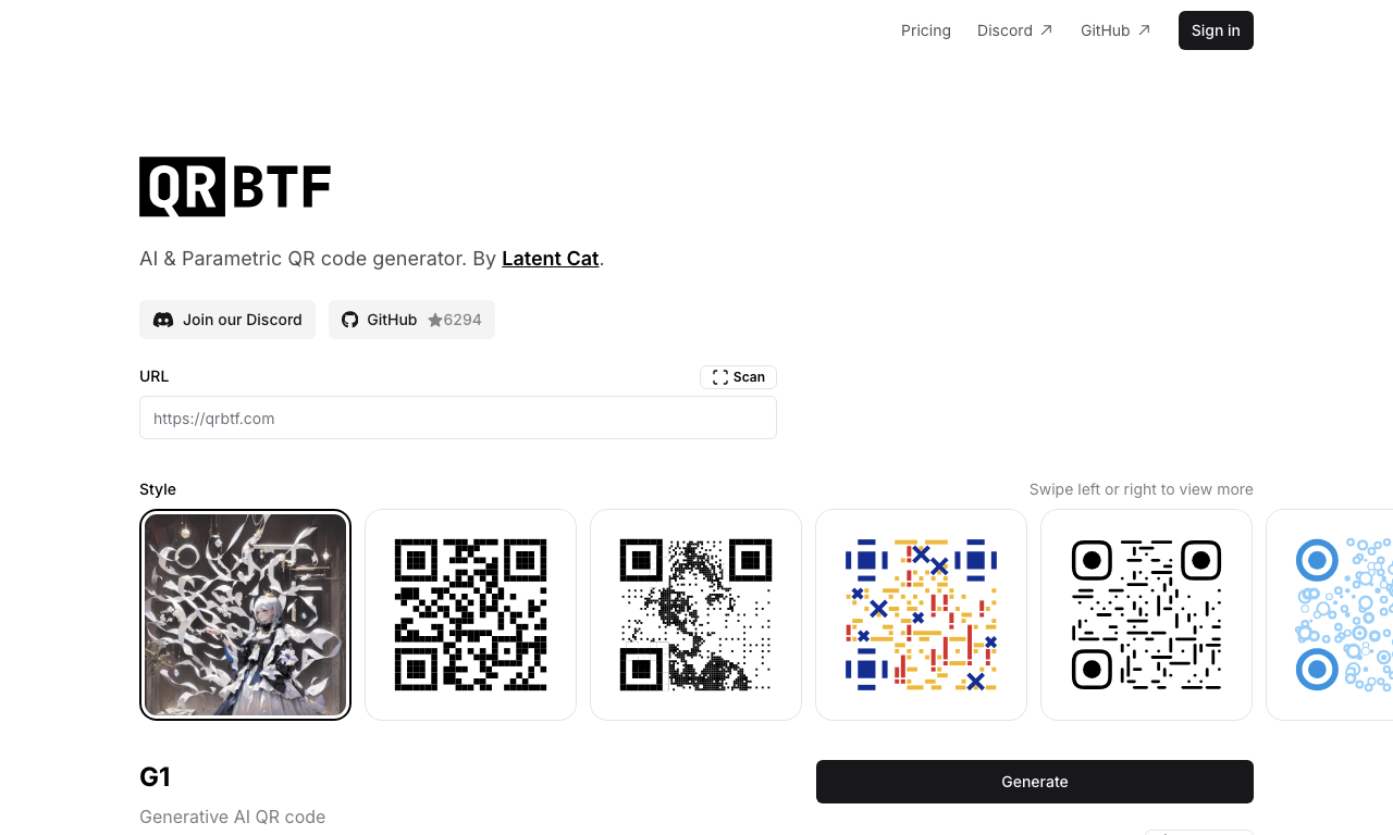 QRBTF — интерфейс