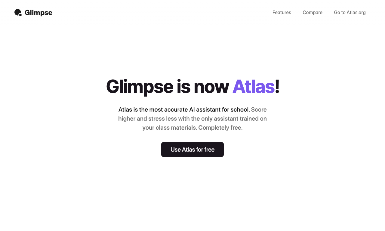 Glimpse — интерфейс