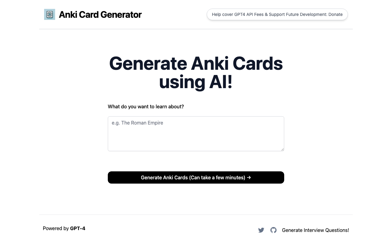 Anki Card Generator — превью