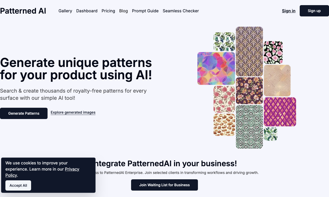 Patterned AI — интерфейс