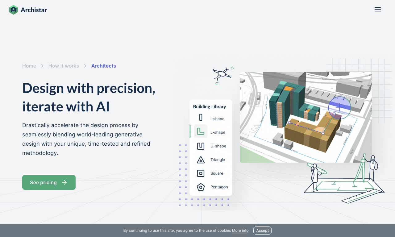 Archistar — интерфейс