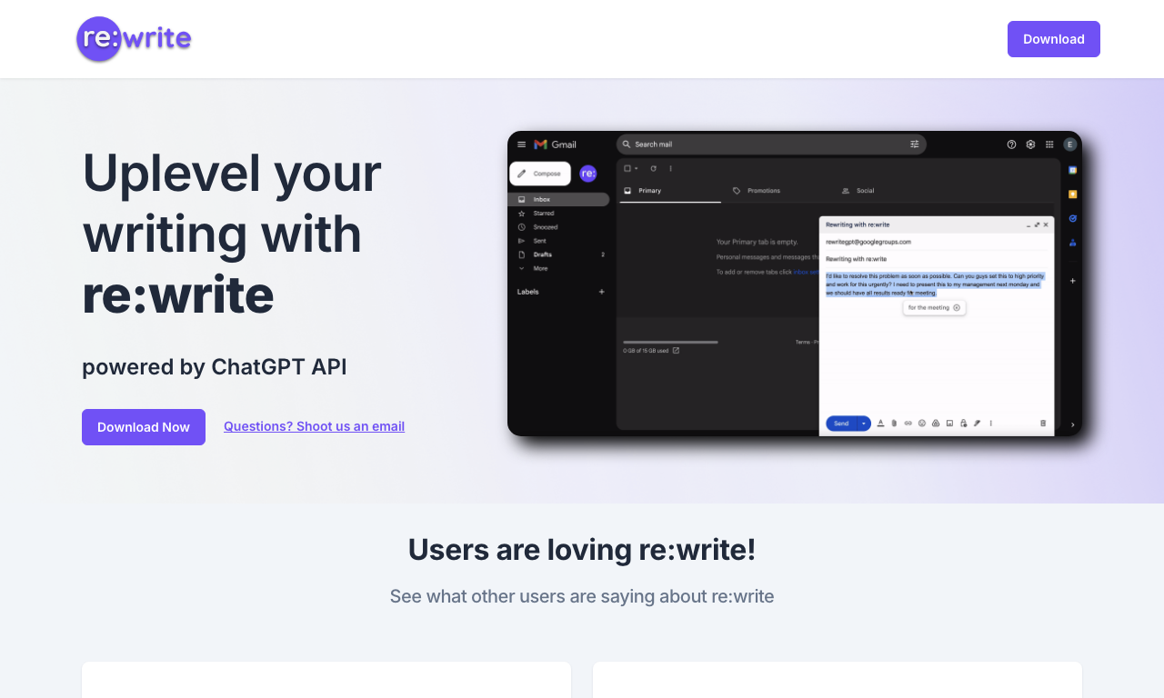 re:write — интерфейс