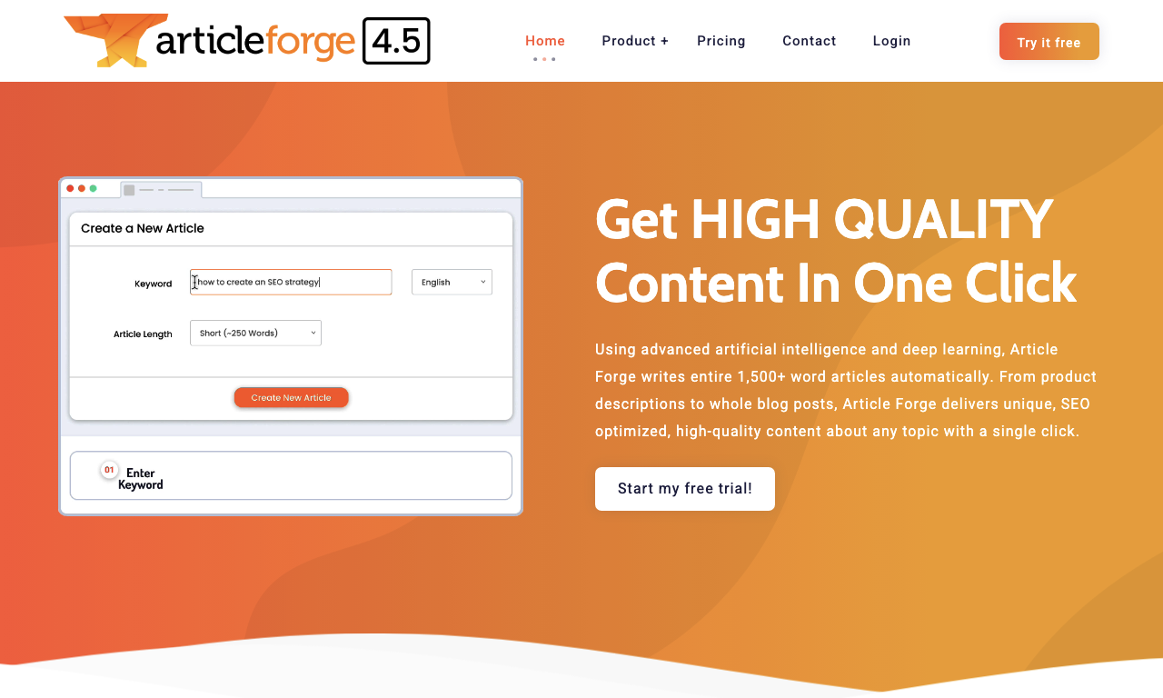 Article Forge — превью
