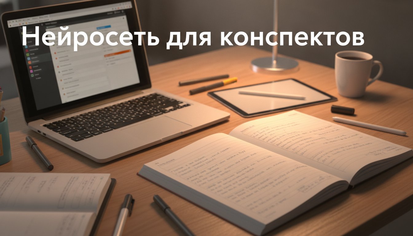 Нейросеть для конспектов: из лекции, фото учебника и PDF