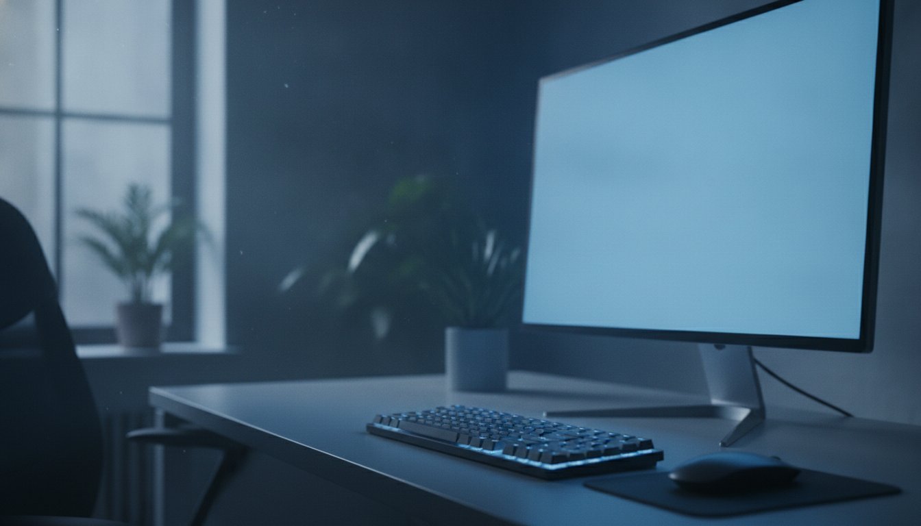 Клавиатура и монитор в процессе работы над финальной частью статьи