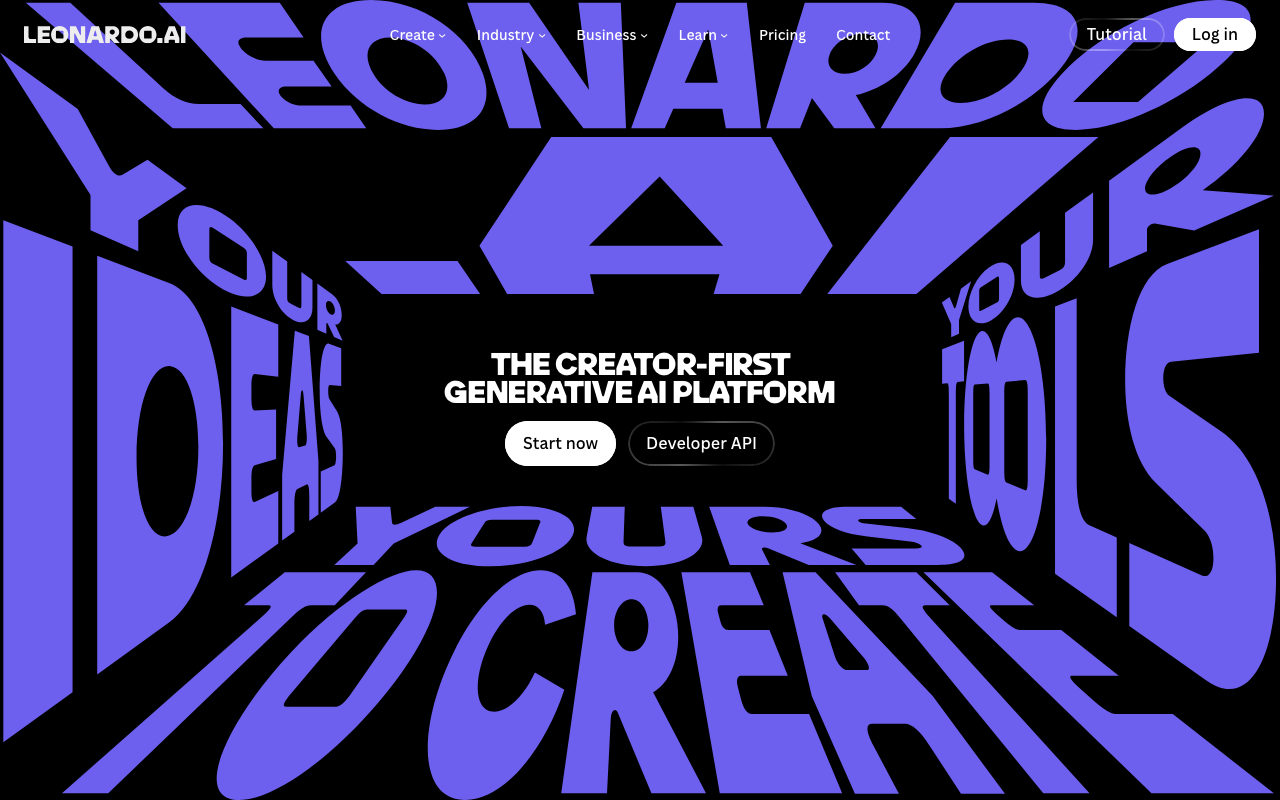 Скриншот сайта Leonardo AI