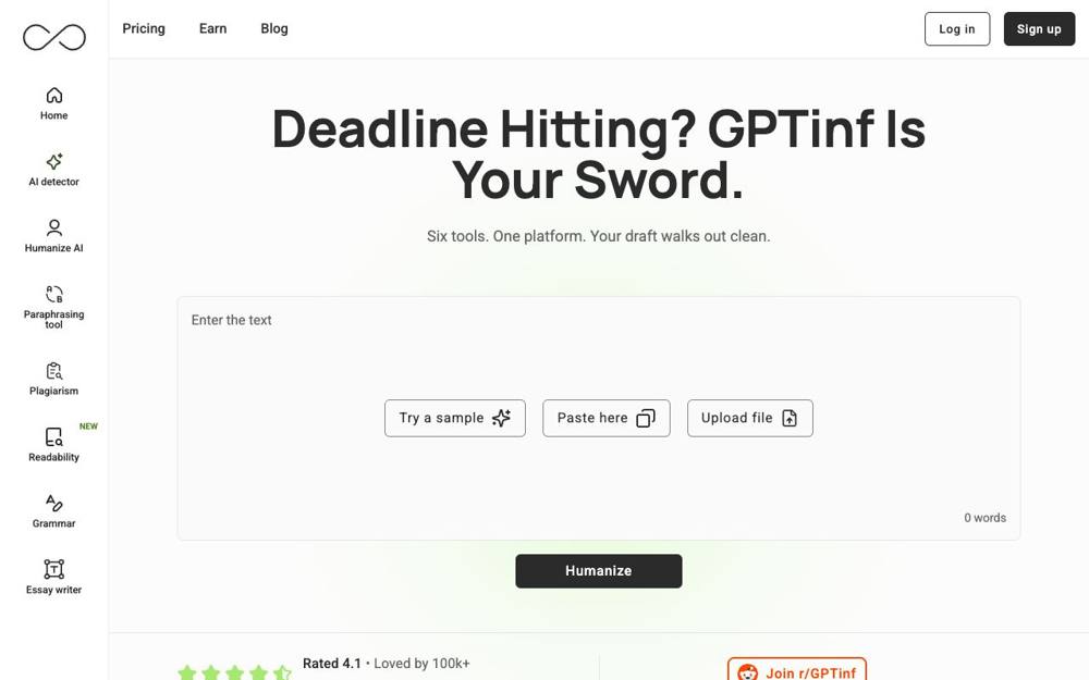 Интерфейс GPTinf