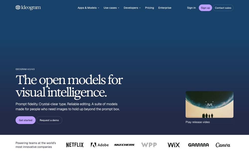 Интерфейс Ideogram AI