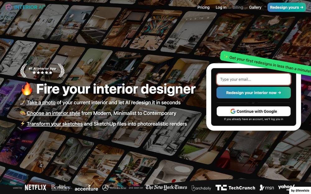 Интерфейс InteriorAI