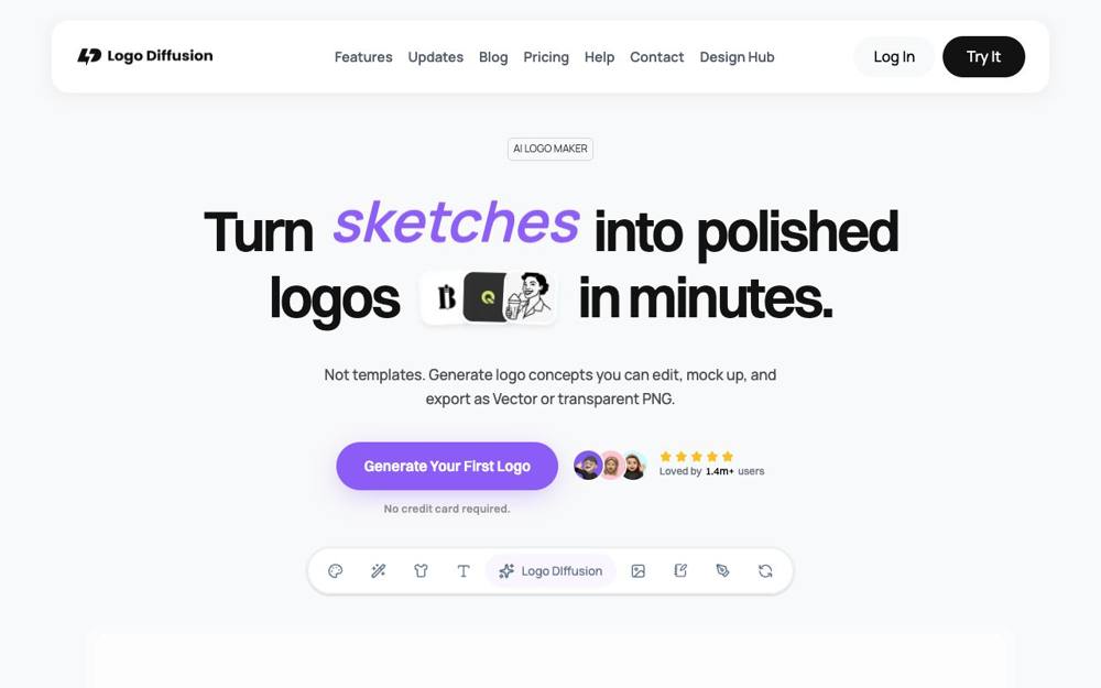 Интерфейс Logo Diffusion