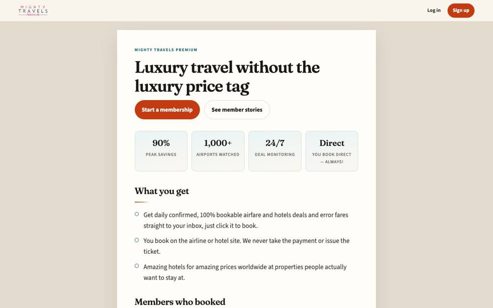 Интерфейс Mighty Travels