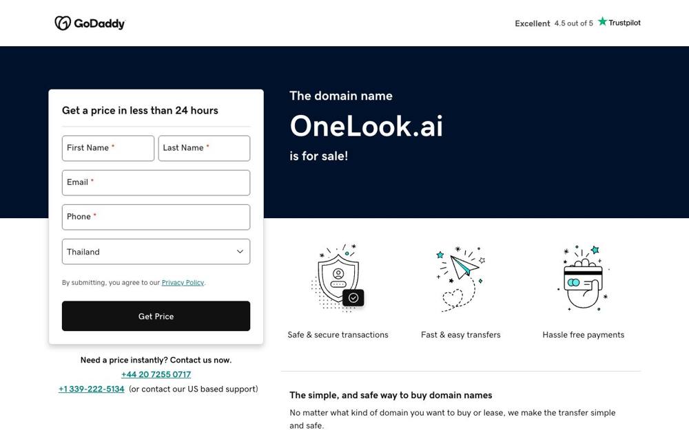 Интерфейс Onelook