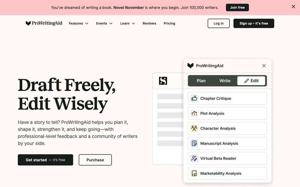 Интерфейс ProWritingAid