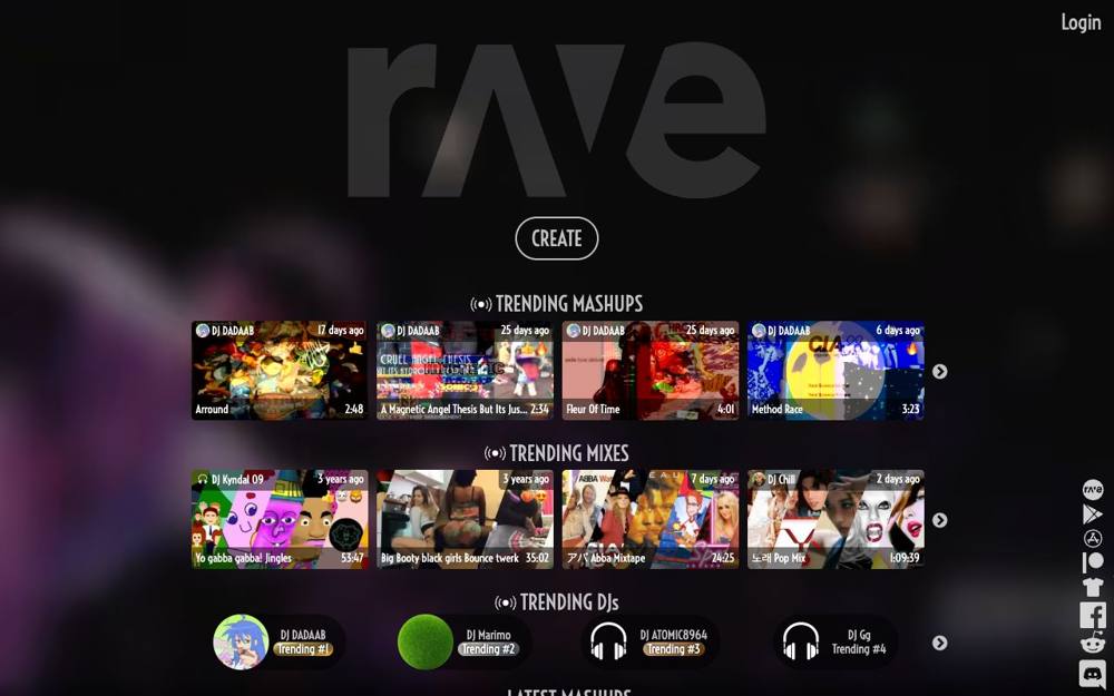 Интерфейс Rave DJ