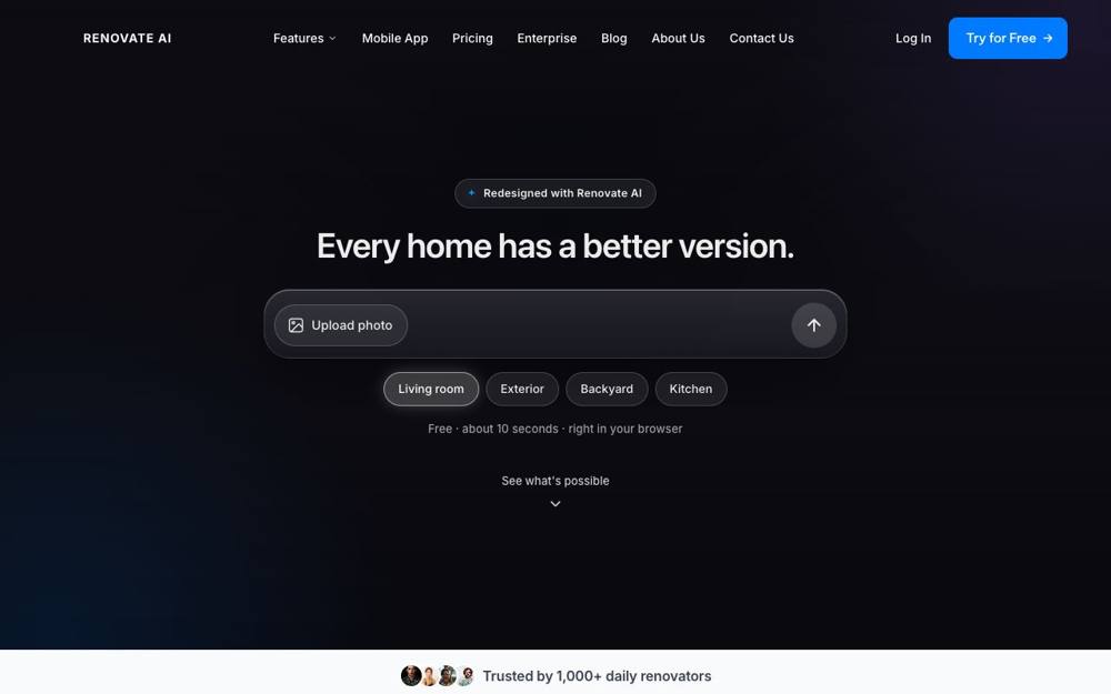 Интерфейс Renovate AI