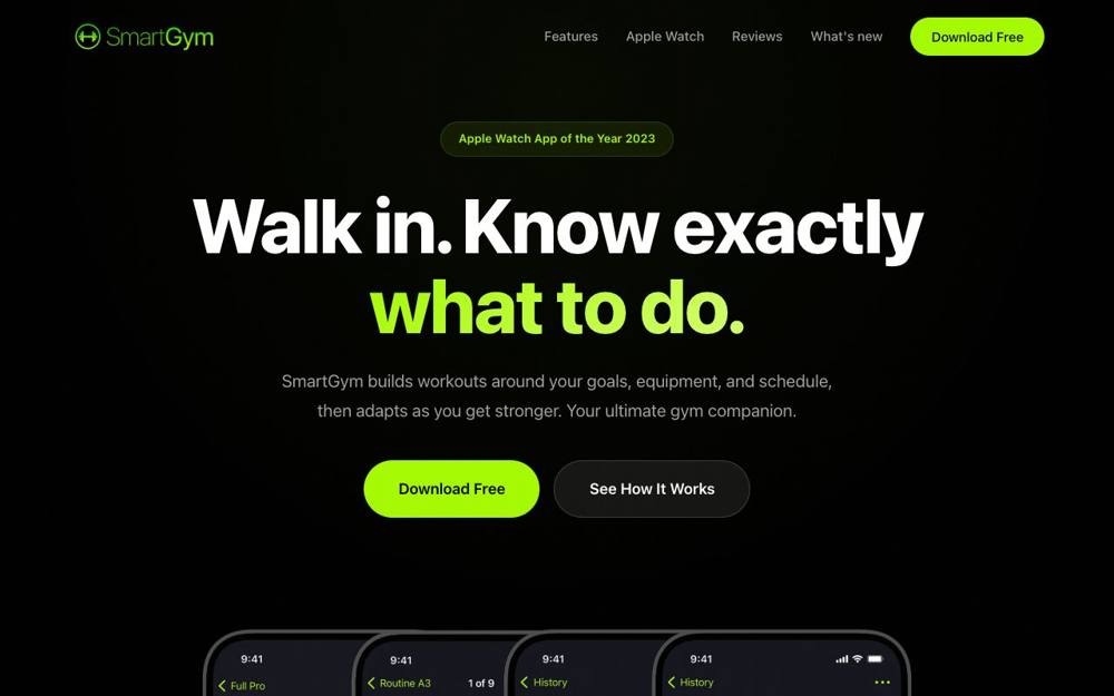 Интерфейс SmartGym