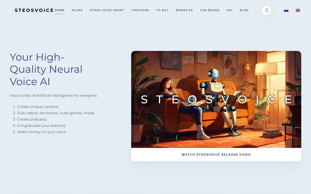 Интерфейс Steosvoice