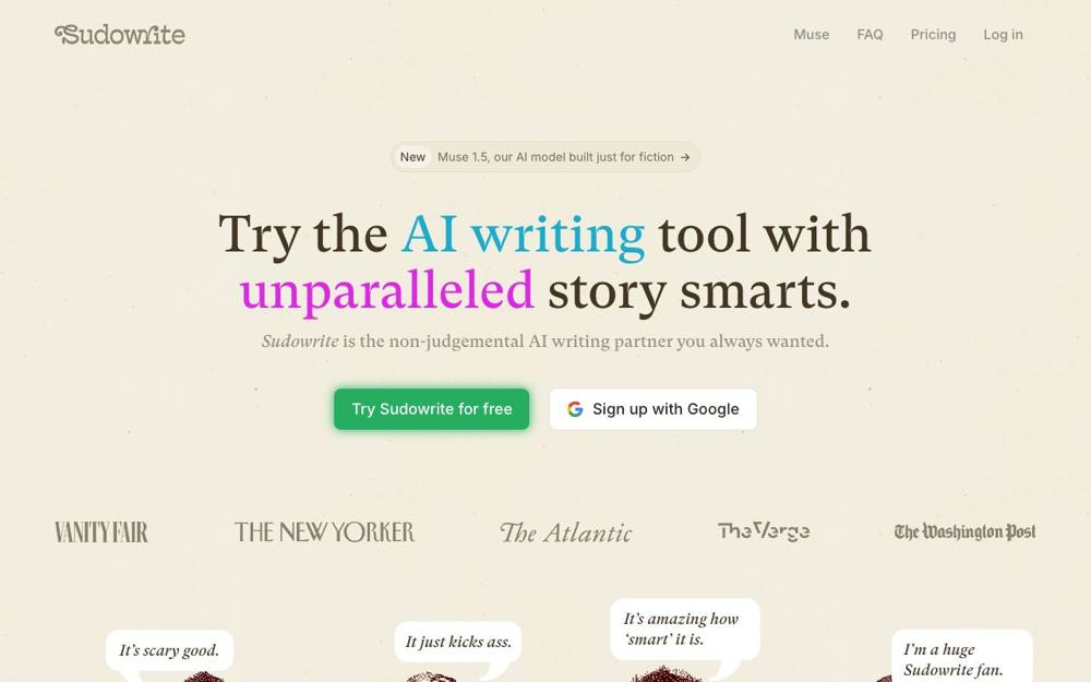 Интерфейс Sudowrite