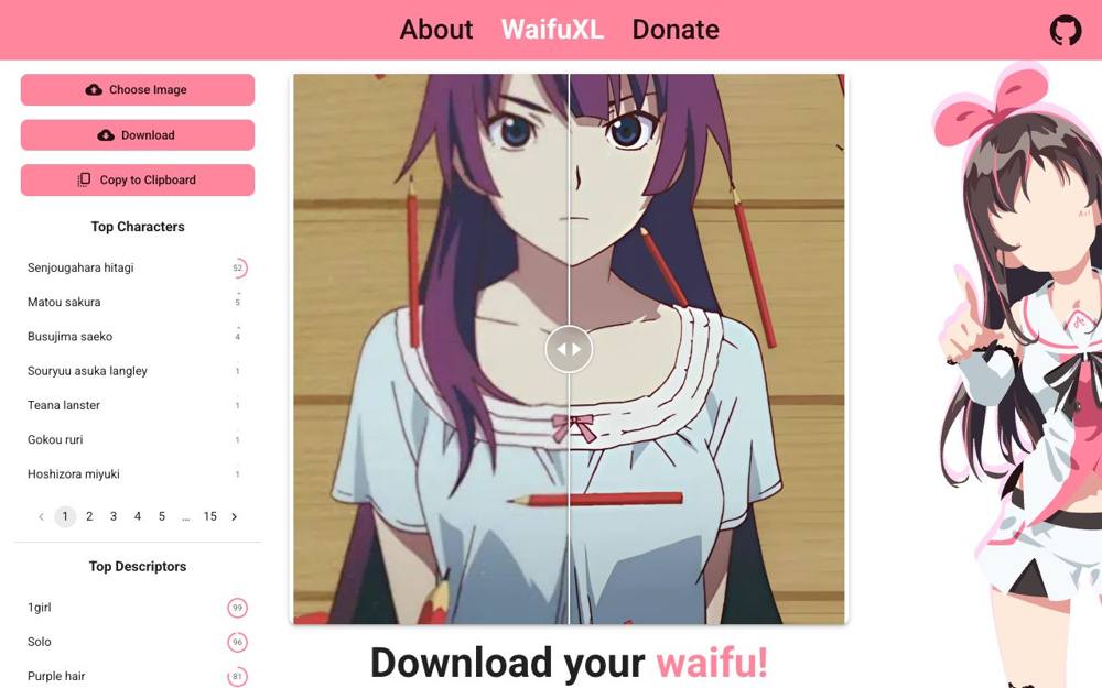 Интерфейс Waifu XL