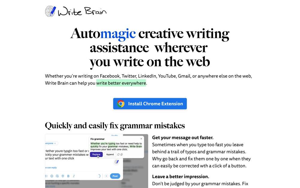Интерфейс Write Brain