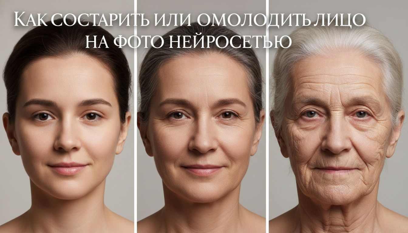 Как состарить или омолодить лицо на фото нейросетью
