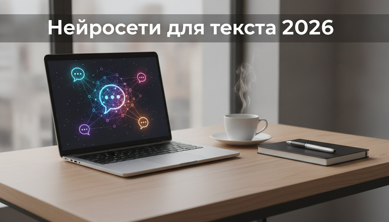 Обложка статьи «Нейросети для текста: сравнение сервисов 2026»