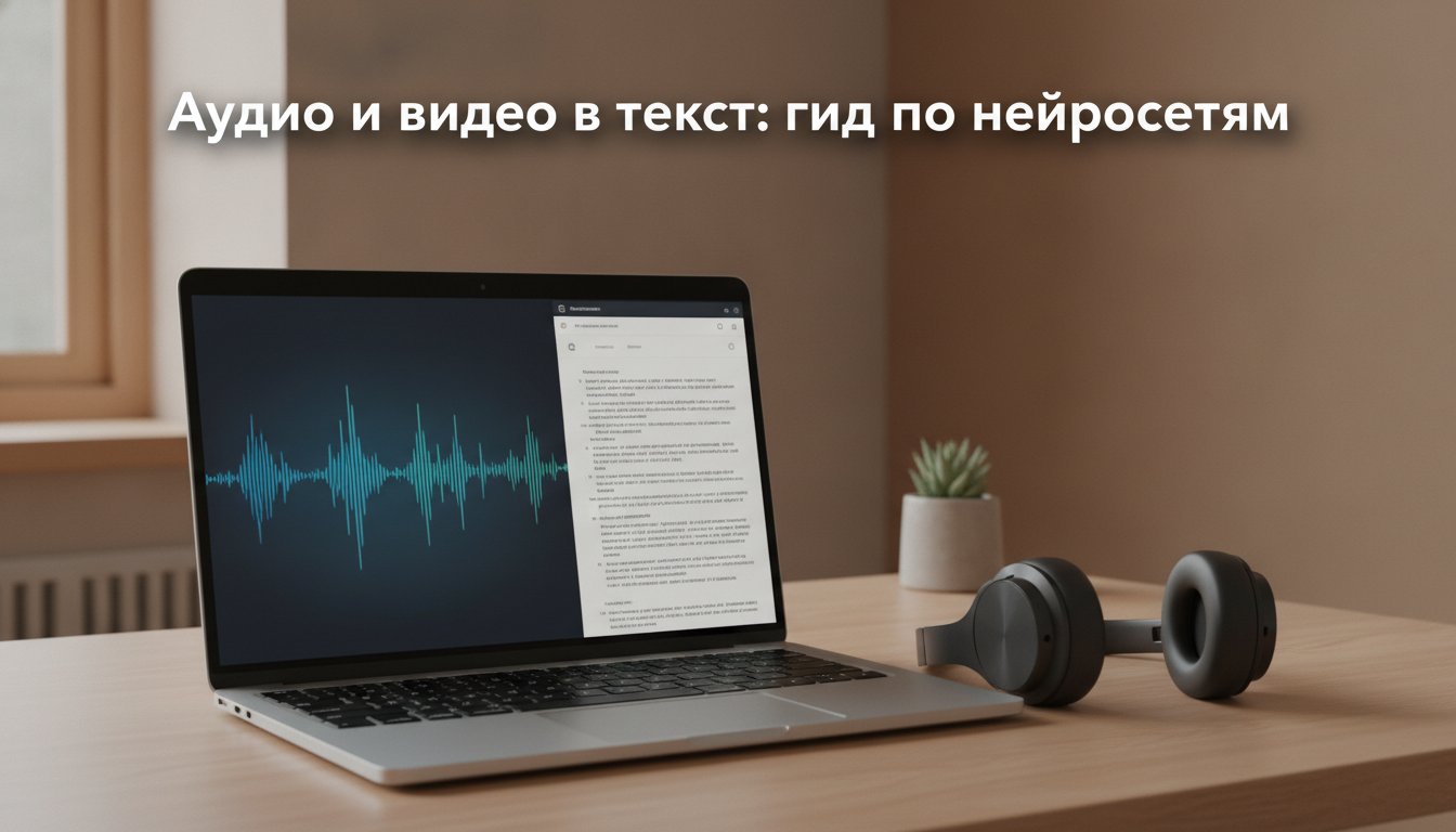 Перевести аудио и видео в текст нейросетью: транскрибация онлайн